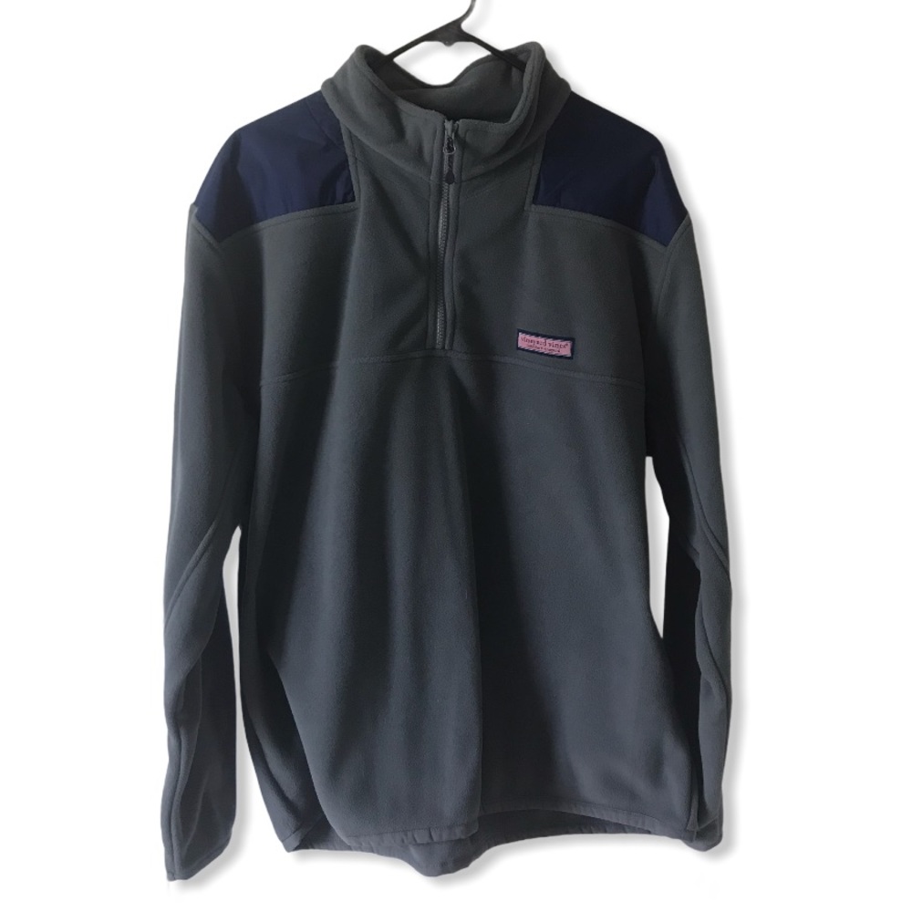 Vineyard Vines Fleece Shep Grey Pullover